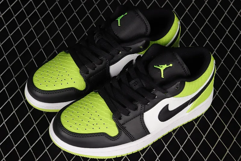 All categories Air Jordan Jordan series basketball shoes Air Jordan 1 Low Z version Air Jordan 1 Low AJ1 Joe 1 Green Snake Low-top cultural basketball shoes DX4446-301